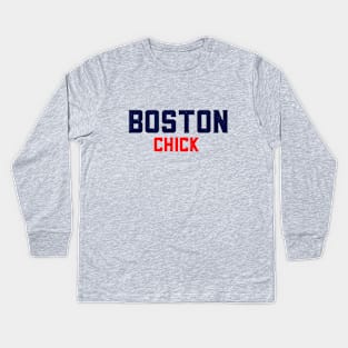 Boston Chick, She's from Boston Kids Long Sleeve T-Shirt